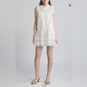 NWT Ciebon Cara Butterfly Lace Shift Dress. Size XS